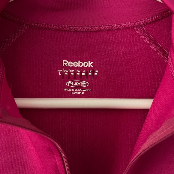 Bundle 2 Reebok 3/4 Zip Pullovers Long sleeve Medium Blue and Pink - Picture 5 of 12